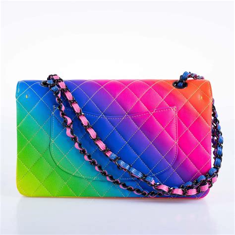 chanel bag rainbow|chanel rainbow flap bag.